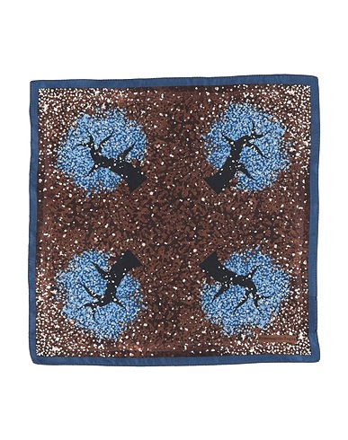 ZEGNA Scarves and foulards Chocolate brown 100% Silk