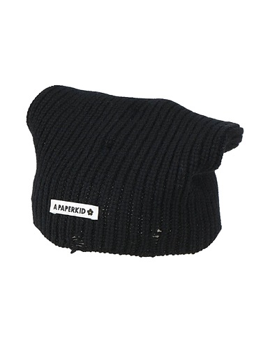 A PAPER KID Cappello Nero 90% Lana Merino, 10% Cachemire