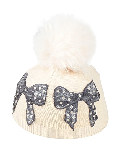 MONNALISA Hat Cream 50% Viscose, 29% Polyester, 21% Polyamide