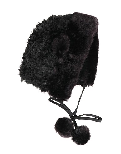 GREVI Hat Black 36% Modacrylic, 21% Acetate, 20% Polyester, 13% Acrylic, 10% Modal