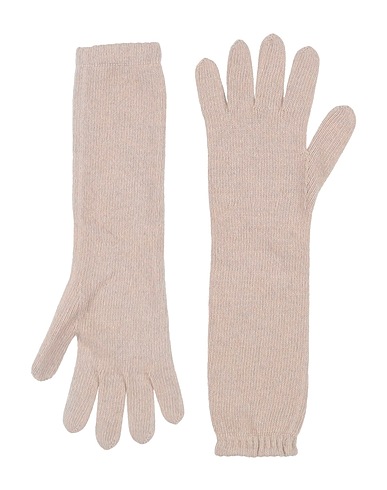GENTRYPORTOFINO Gloves Beige 70% Virgin Wool, 30% Cashmere