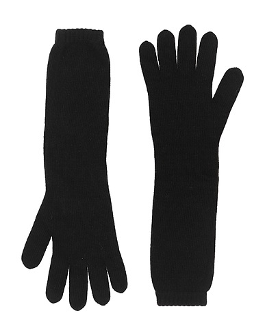 GENTRYPORTOFINO Gloves Black 70% Virgin Wool, 30% Cashmere