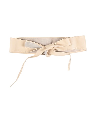 FEDERICA TOSI High-waist belt Beige Leather