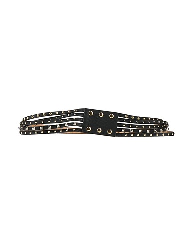 TWINSET High-waist belt Black Leather