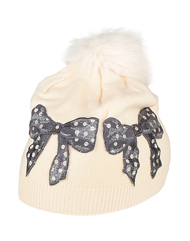 MONNALISA Hat Cream 50% Viscose, 29% Polyester, 21% Polyamide