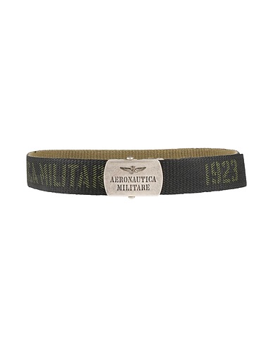 AERONAUTICA MILITARE Fabric belt Charcoal Textile fibres