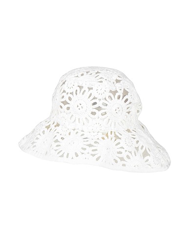 WEEKEND MAX MARA Hat White 94% Polyester, 6% Polyamide