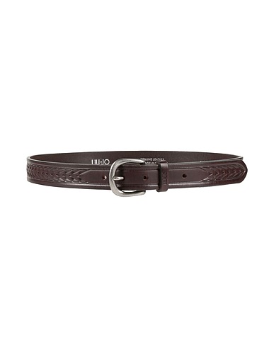 LIU •JO MAN Leather belt Dark brown Leather