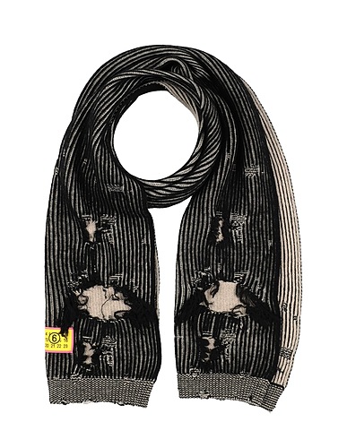 MM6 MAISON MARGIELA Scarves and foulards Charcoal 80% Wool, 20% Polyamide