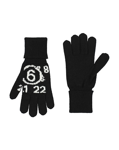 MM6 MAISON MARGIELA Gloves Black 50% Virgin Wool, 50% Acrylic
