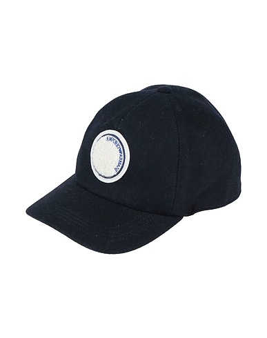EMPORIO ARMANI Hat Midnight blue 75% Wool, 25% Polyamide
