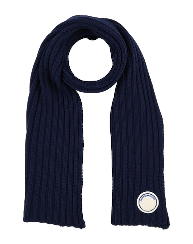 EMPORIO ARMANI Scarves and foulards Navy blue 80% Wool, 20% Polyamide
