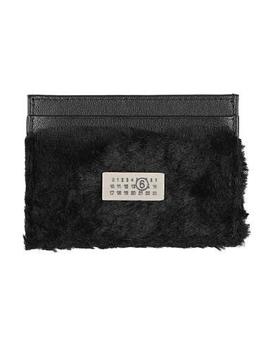 MM6 MAISON MARGIELA Small Leather Goods Black 55% Viscose, 45% Cotton, Cow leather