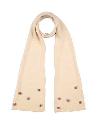 KONTATTO Scarves and foulards Cream 75% Acrylic, 10% Wool, 10% Viscose, 5% Alpaca wool
