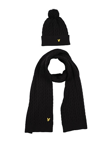 LYLE & SCOTT Accessories sets Black 50% Viscose, 30% Polyester, 20% Polyamide