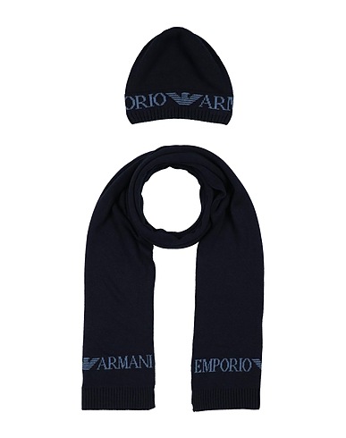 EMPORIO ARMANI Accessories sets Midnight blue 65% Viscose, 30% Polyamide, 5% Wool