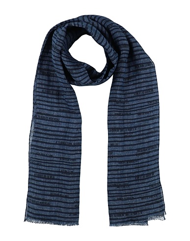 EMPORIO ARMANI Scarves and foulards Slate blue 100% Linen