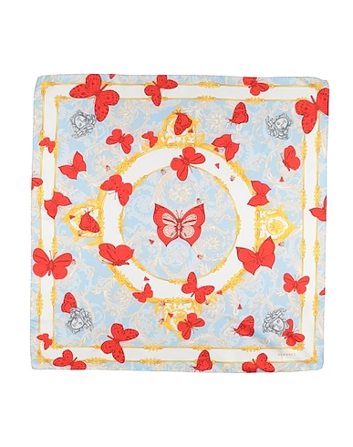 VERSACE Scarves and foulards Sky blue 100% Silk