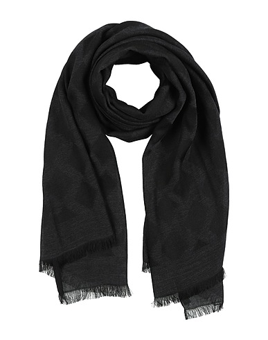 EMPORIO ARMANI Scarves and foulards Midnight blue 56% Modal, 44% Virgin Wool