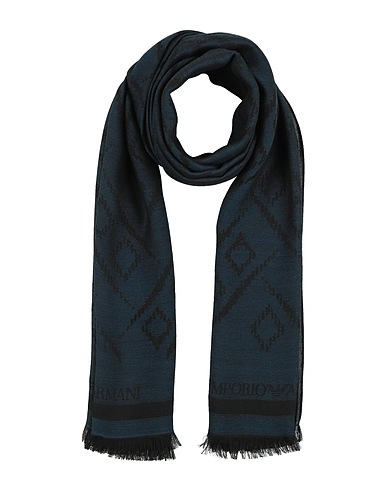 EMPORIO ARMANI Sciarpe e foulard Blu navy 56% Modal, 44% Lana Vergine