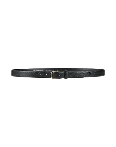 EMPORIO ARMANI Leather belt Black Leather