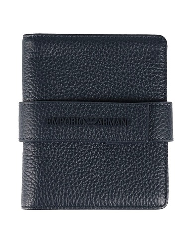 EMPORIO ARMANI 財布 ネイビー 革（なめし加工）