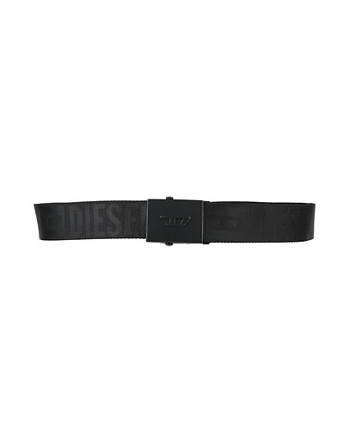 DIESEL Fabric belt Black 90% Polyamide, 10% Polyester