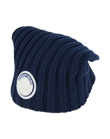 EMPORIO ARMANI Hat Midnight blue 80% Wool, 20% Polyamide