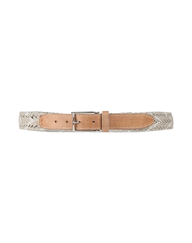 G. LISCO Fabric belt Light grey Textile fibres, Leather