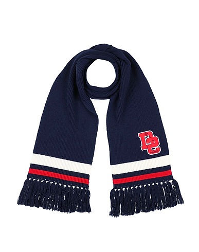 DSQUARED2 Scarves and foulards Navy blue 100% Wool
