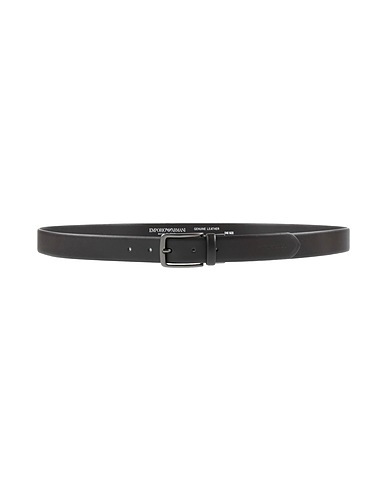 EMPORIO ARMANI Leather belt Dark brown Leather