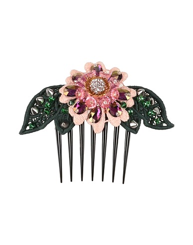 DOLCE&GABBANA Hair accessory Deep teal 40% Acrylic, 30% Crystal, 20% Cotton, 10% Brass