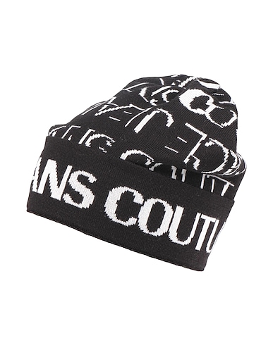VERSACE JEANS COUTURE Hat Black 50% Acrylic, 50% Wool