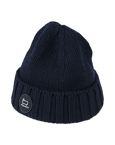 WOOLRICH Hat Navy 100% Virgin Wool