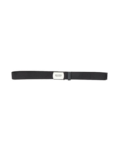 DSQUARED2 Fabric belt Black Textile fibres, Leather