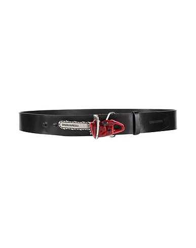 DSQUARED2 Leather belt Black Leather, Metal