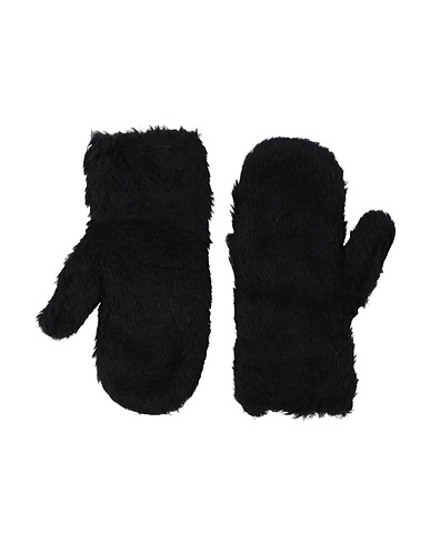 MAX MARA Gloves Black 62% Alpaca wool, 26% Virgin Wool, 12% Silk