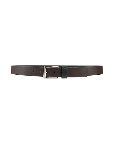 CERRUTI 1881 Leather belt Dark brown 100% Cow leather