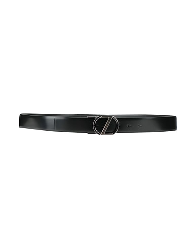 Z ZEGNA Leather belt Black Leather