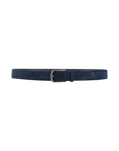 CERRUTI 1881 Leather belt Midnight blue 100% Cow leather