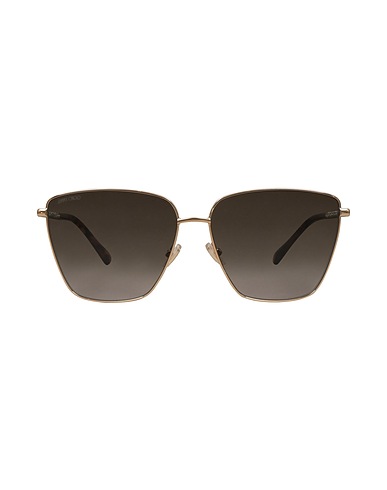 JIMMY CHOO Sunglasses Dark brown Metal, Plastic