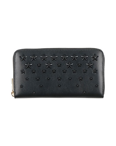 JIMMY CHOO Brieftasche Schwarz Kalbsleder