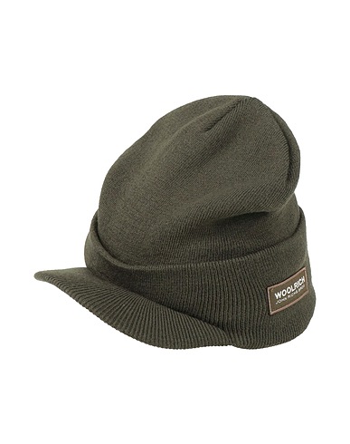 WOOLRICH Hat Military green 100% Acrylic