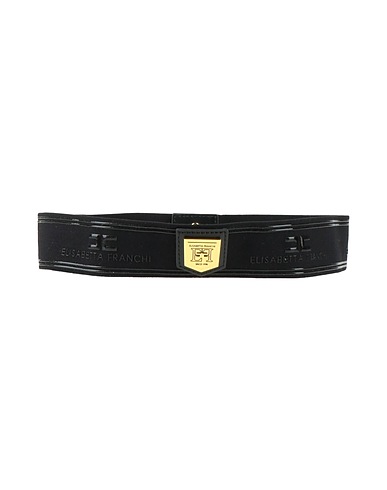 ELISABETTA FRANCHI Regular belt Black 50% Polyamide, 30% Elastic fibres, 20% Polyester