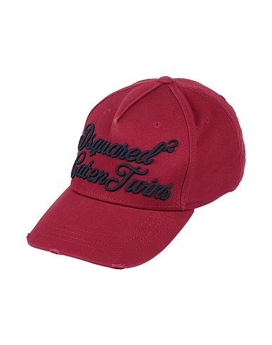 DSQUARED2 Hat Burgundy 100% Cotton