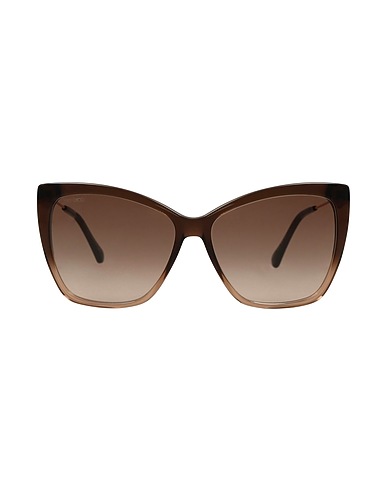 JIMMY CHOO Sunglasses Chocolate brown Plastic, Metal