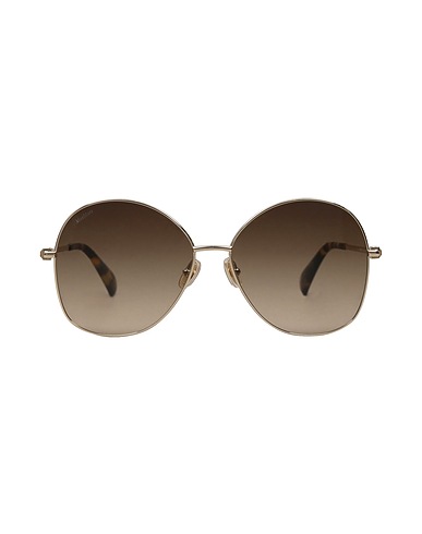 MAX MARA Occhiali da sole Platino Plastica, Metallo