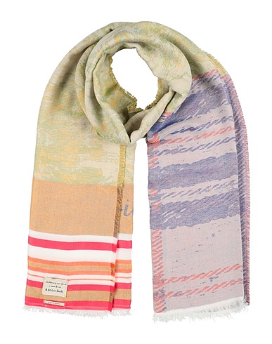 ALESSIA SANTI Schals und Foulards Säuregrün 40% Baumwolle, 31% Viskose, 27% Modal, 2% Polyester