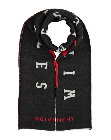 GIVENCHY Scarves and foulards Charcoal 92% Wool, 4% Virgin Wool, 4% Silk