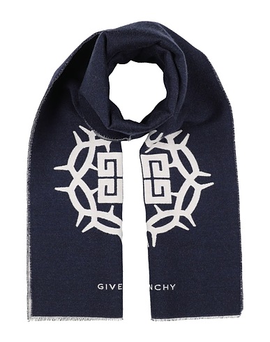 GIVENCHY Scarves and foulards Midnight blue 84% Wool, 8% Virgin Wool, 8% Silk